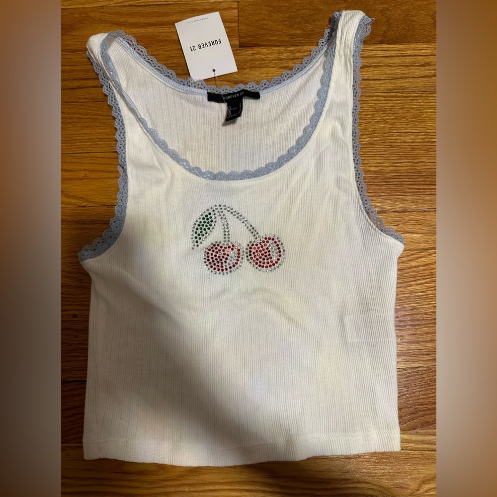 Forever 21 Cherry Tank Top